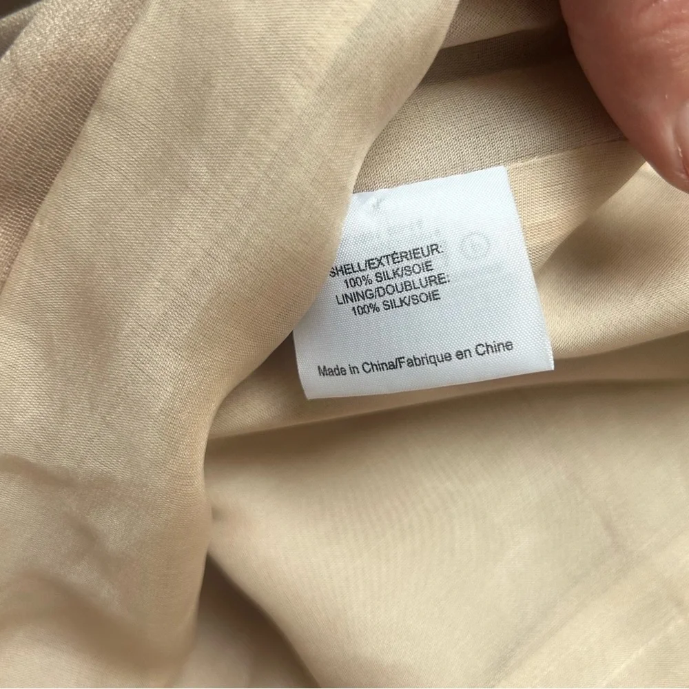 Tory Burch Silver Satin Tank Top